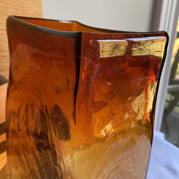 Hand Blown Seeded Glass Vase - Picture 10 of 14